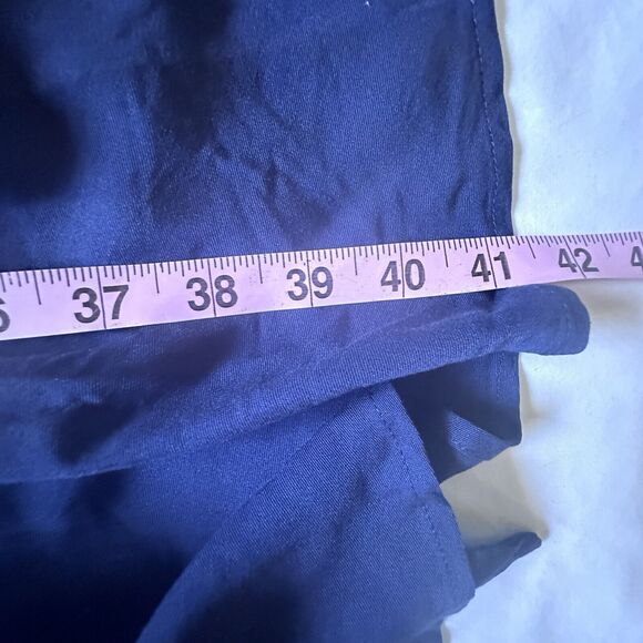 Modcloth sz L Sleeveless Dress V-neck Fit and Flare Blue Back Zip‎ and Bow - EUC - Picture 8 of 8